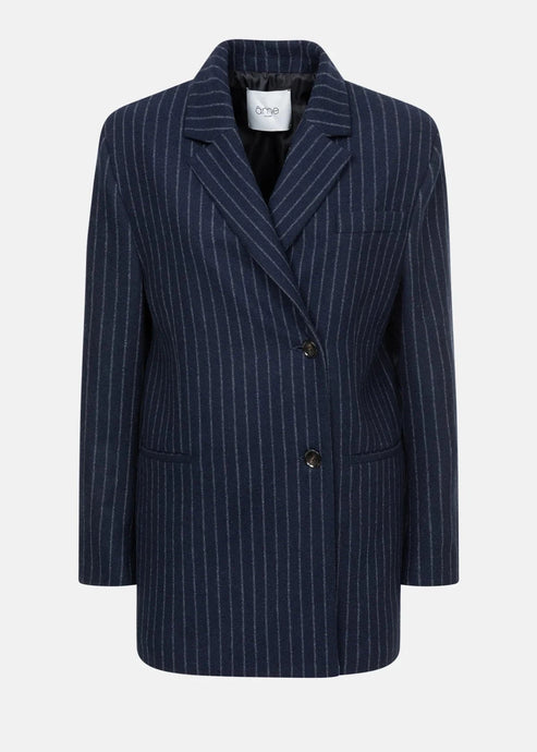 MATTHEW OPEN BACK BLAZER | NAVY STRIPED AME