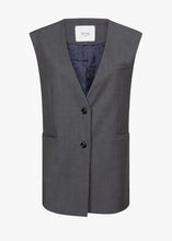 Load image into Gallery viewer, NOBLE SLEEVELESS BLAZER | DARK GREY AME