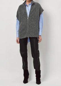 NOLA ZIP CARDIGAN | DARK GREY DANTE6