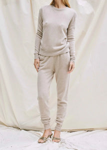 O-NECK BASIC CASHMERE | SAND MELANGE BETA STUDIOS