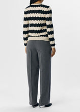 Load image into Gallery viewer, OBJEBBA KNIT PULLOVER | SANDSHELL STRIPES BLACK OBJECT