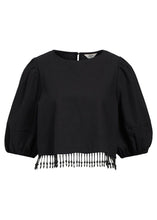 Load image into Gallery viewer, OBFREJA 2/4 CROPPED TOP | BLACK OBJECT