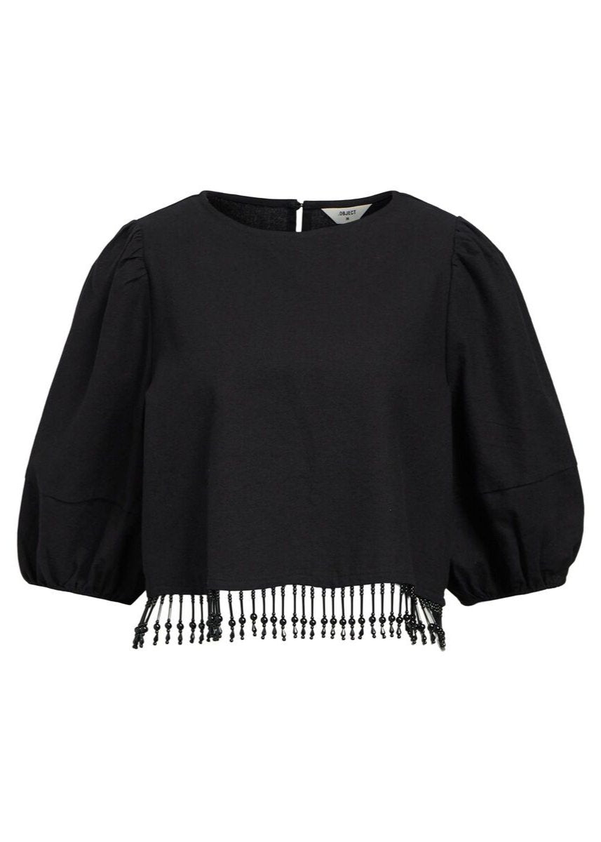 OBFREJA 2/4 CROPPED TOP | BLACK OBJECT