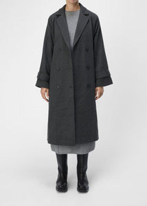 OBJKEILY L/S COAT NOOS | DARK GREY MELANGE OBJECT
