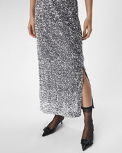 Charger l&#39;image dans la galerie, OBKINNE HW LONG SKIRT | ASPHALT/SILVER SEQUIN OBJECT