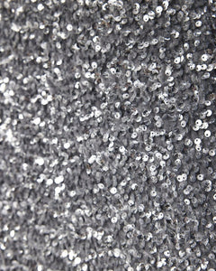 OBKINNE HW LONG SKIRT | ASPHALT/SILVER SEQUIN OBJECT