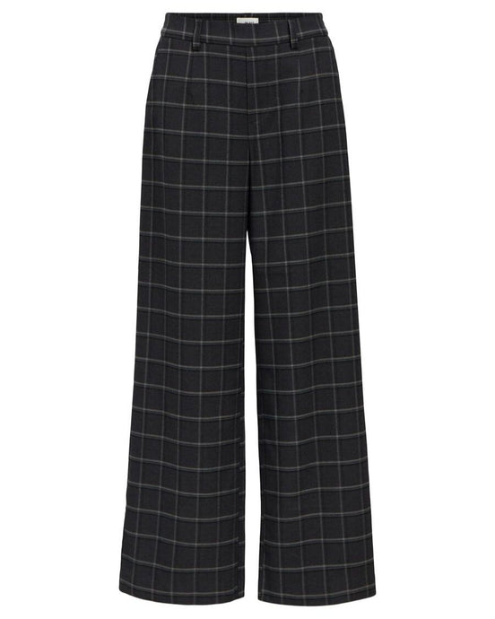 OBJLISA WIDE PANT NOOS | DARK GREY MELANGE OBJECT