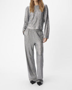 OBJLOUISE SUTANNA MW WIDE PANTS | SILVER OBJECT