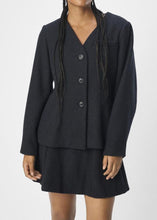 Charger l&#39;image dans la galerie, OBJMEGHAN BARREL SLEEVE BLAZER | DARK GREY MELANGE OBJECT