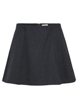 Charger l&#39;image dans la galerie, OBJMEGHAN SHORT A-SHAPE SKIRT | DARK GREY MELANGE OBJECT