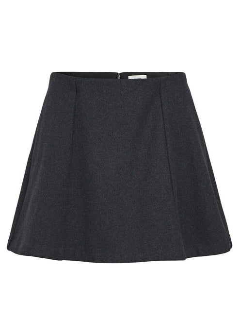 OBJMEGHAN SHORT A-SHAPE SKIRT | DARK GREY MELANGE OBJECT