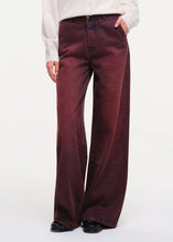 Load image into Gallery viewer, PAIGE TWISTED SEAM WIDE LEG COLOURED BURGUNDY OUR SISTER