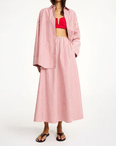 PHEOBES SKIRT | RED WHITE WITH STRIPES BY MALENE BIRGER