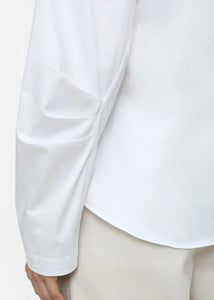 PLEATED SLEEVE SHIRT | WHITE