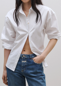 PLEATED SLEEVE SHIRT | WHITE