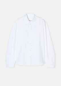 PLEATED SLEEVE SHIRT | WHITE