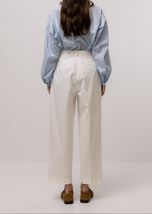 SINGLE DART TROUSERS |  WHITE EMIN & PAUL