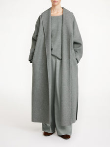 Trullem long wool grey coat from By Malene birger