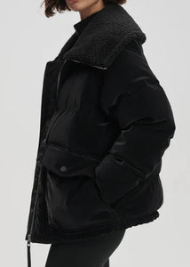 ROSEVILLE SHORT PUFFER | BLACK VARLEY