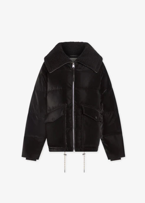 ROSEVILLE SHORT PUFFER | BLACK VARLEY