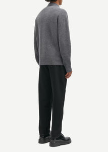 SAISAKS ZIP CARDIGAN | CHARCOAL SAMSOE SAMSOE