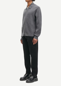 SAISAKS ZIP CARDIGAN | CHARCOAL SAMSOE SAMSOE