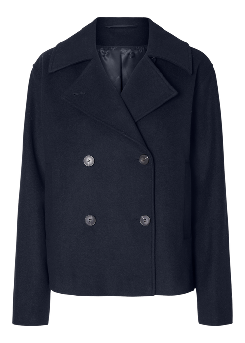 SLFALMA SHORT WOOL JACKET NOOS | DARK SAPPHIRE SELECTED