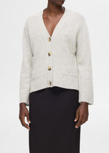 Load image into Gallery viewer, SLFCILLE LS KNIT CARDIGAN | LIGHT GREY MELANGE SELECTED