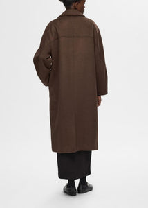 SLFELENORA WOOL COAT | COFFEE BEAN SELECTED