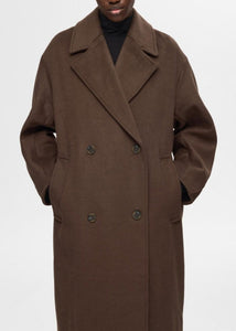 SLFELENORA WOOL COAT | COFFEE BEAN SELECTED