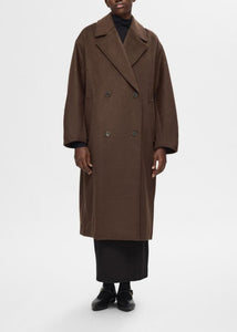 SLFELENORA WOOL COAT | COFFEE BEAN SELECTED