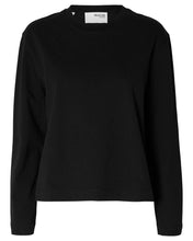 Charger l&#39;image dans la galerie, SLFESSENTIAL LS BOXY TEE | BLACK SELECTED