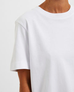 SLFESSENTIAL SS BOXY TEE | BRIGHT WHITE SELECTED