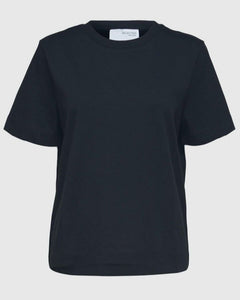 SLFESSENTIAL SS BOXY TEE | DARK SAPPHIRE SELECTED