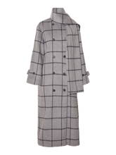 Charger l&#39;image dans la galerie, SLFHELLE LONG WOOL SCARF COAT | KEY STEEL GRAY SELECTED