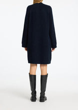 Load image into Gallery viewer, SLFULU HIGH NECK KNITTED DRESS | DARK SAPPHIRE SELECTED