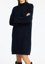 Load image into Gallery viewer, SLFULU HIGH NECK KNITTED DRESS | DARK SAPPHIRE SELECTED