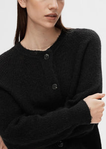 SLFLULU LS KNIT CARDIGAN | BLACK SELECTED