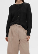 Load image into Gallery viewer, SLFLULU LS KNIT CARDIGAN | BLACK SELECTED