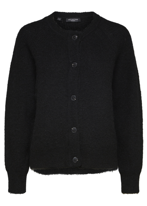 SLFLULU LS KNIT CARDIGAN | BLACK SELECTED