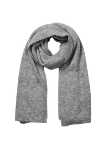 SLFMALINE LANO KNIT SCARF | MEDIUM GREY MELANGE SELECTED