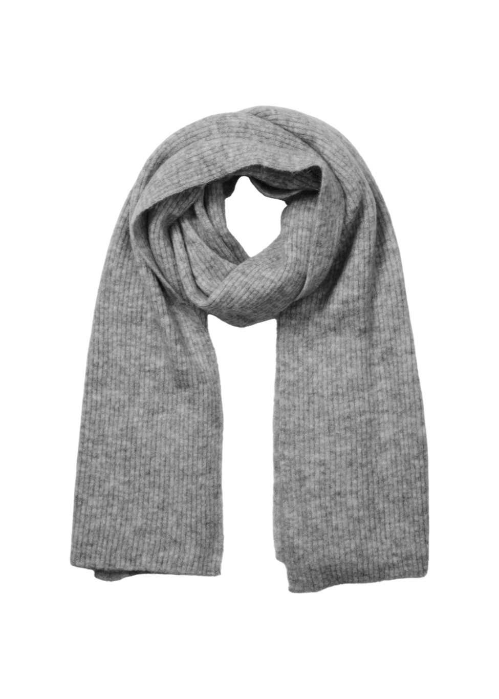 SLFMALINE LANO KNIT SCARF | MEDIUM GREY MELANGE SELECTED