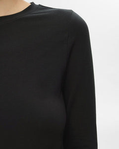 SLFMANJA LS O-NECK | BLACK SELECTED