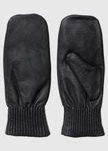 Charger l&#39;image dans la galerie, SLFOLGA PADDED LEATHER MITTENS | BLACK SELECTED