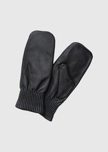 Load image into Gallery viewer, SLFOLGA PADDED LEATHER MITTENS | BLACK SELECTED