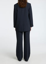 Load image into Gallery viewer, SLFRITA LS RELAXED BLAZER | DARK SAPPHIRE PIN STRIPES SELECTED