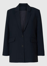 Load image into Gallery viewer, SLFRITA LS RELAXED BLAZER | DARK SAPPHIRE PIN STRIPES SELECTED