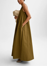 Load image into Gallery viewer, SAMANTHA COTTON DRESS | KHAKI EMIN &amp; PAUL