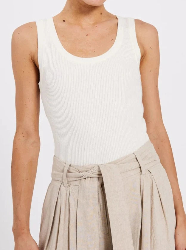 SHERRY U-NECK KNIT TANK | OFF WHITE NORR