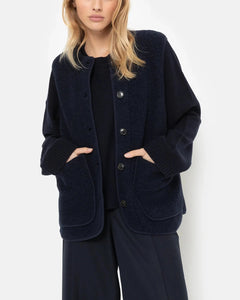 MADISON SLEEVELESS WOOL JACKET | NAVY AME